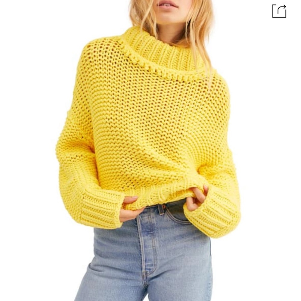 Free People My Only Sunshine Sweater In Yellow In Love